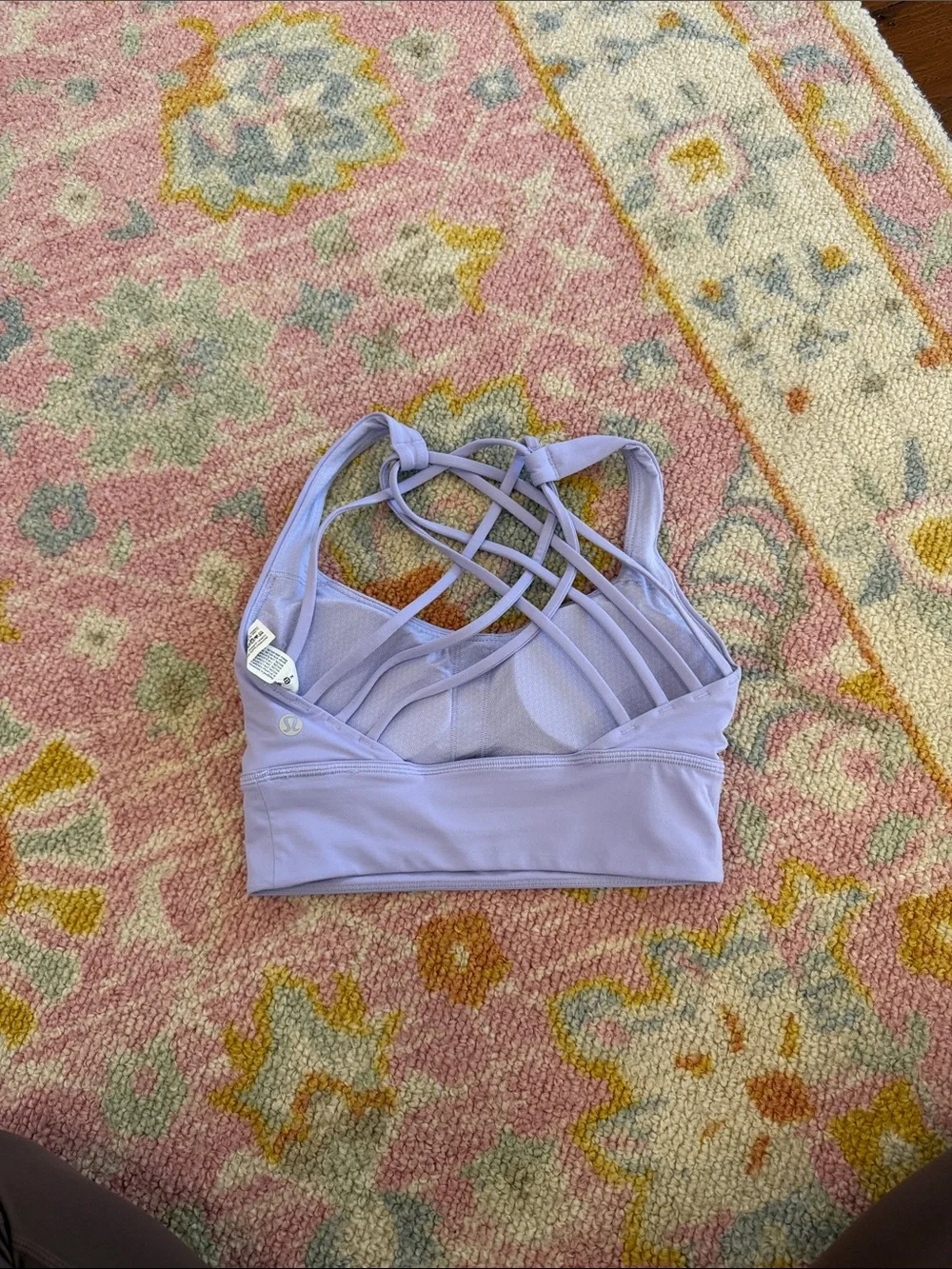 lululemon athletica Free to Be Lavender Strappy Back Athletic Bralette